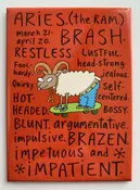 ARIES.  Humorous Astrology Traits on a Magnet