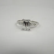 1.21 I/vs1 EC, Plat gallery, with two .30 ct tw tapers, amazing value