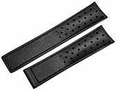 Brand New Replacement Black Perforated 20mm Leather Tag Heuer Carrera Watch Band