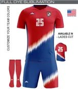 102 | USA Away Full Dye Sublimated Soccer Set