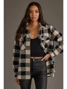 Black & Cream Plaid Jacket