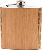 6 oz. Wooden Hip Flask