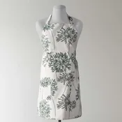 Allium Blue Grey Floral Printed Cotton Apron