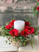 6.5" Heatwave Poppy Candle Ring