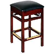 Backless Wood Restaurant Bar Stool