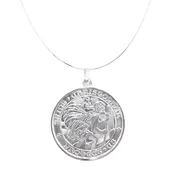 All Sterling Silver St Christopher Medal - Large