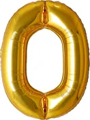 34" Foil Mylar Gold Letter 'O' Balloon