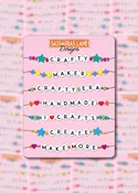 Crafty Friendship Bracelet Sticker Sheet