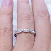 0.29 CT Round Diamond 14K White Gold Band