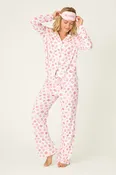 PJ Salvage Valentine's Day Kisses Print 3-Piece PJ Set