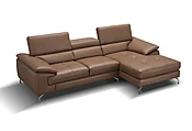 A973b Premium Leather Mini Sectional in Caramel | J&M Furniture