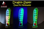 10" or 12" Chrome/Glow Fishblades - Dragon/Dragon Slayer/Blue Tron/Green Tron