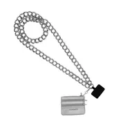 Clip & Go Double Link Chain with Pouch: Double Link Silver