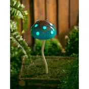 12.5"H Glow in the Dark Mushroom Plant Pick, Blue