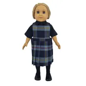 18" Doll Uniform - Plaid 25 Jumper with Shirt