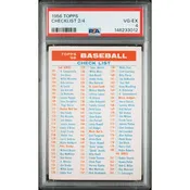 1956 Topps Checklist 2/4 PSA 4 Baseball Card