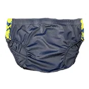 Dark Grey with Yellow-Blue Camo Contrasts Trunks