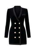 balmain velvet tailored dress