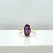 Amethyst Checkerboard Ring — Wm. Effler Jewelers