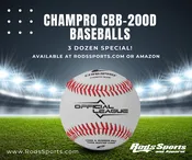 CHAMPRO CBB-200D Leather Cover Blemished Baseballs and Sackpack – 36 Balls and One Drawstring Backpack Included