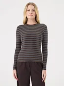 Vintage Stripe Top in Coffee