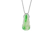 White Jadeite Jade Quan Yin in 18K
