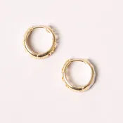 14K Gold-Dipped Two-Tone Hoops: ONE SIZE / GLD