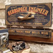 Aerospace Engineer Wood Sign with Optional Personalization