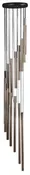 37" Wood Top Silver Spiral Chime