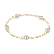 Enewton - Classic Gold Purpose Pattern 6mm Bead Bracelet Pearl