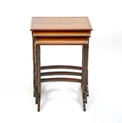 19th century Mahogany Inlaid Top Decorated Stacking Tables — LA MAISON SUPREME