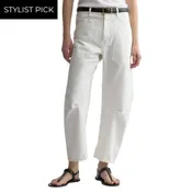 Shon Herringbone Pant in Vintage Cream