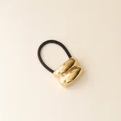 Mini Double Arch Metal Ponytail Hair Tie | Gold