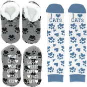 Cats Slipper Sock Gift Set