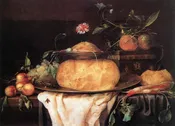 Still-Life with Cheese by Joris van Son, 1650
