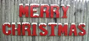 120" Long Merry Christmas Metal Sign
