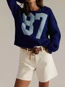 78 Number Cable-Knit Sweater