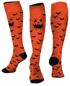 Custom "BATS" Halloween Knee-High Socks