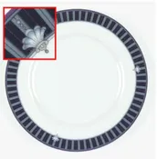 Border Bouquet Round Salad Plate-Noritake