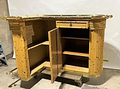 Marble Top Bar with Drawer and Cabinet, shelves with Brass fitting