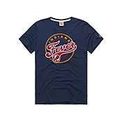 Homage Indiana Fever Navy Blue Logo Short Sleeve Fashion T Shirt