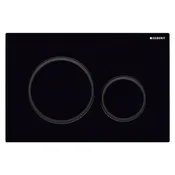 Actuator Plate Sigma20 Dual Flush Gloss Black/Matte Black Plastic for Sigma Concealed Tanks 2x6 and 2x4 Installations