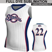 1066 | Pinstripes Full Dye Sublimation Softball Jersey (lettering included)