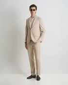 Beige dress in pure wool fabric Ermenegildo Zegna Tropical