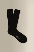 Black Mid Calf Cotton Socks