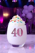 40th Birthday Jeweled Stemless Wine Glass