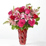 Always You Bouquet with Luxe Swirl Vase