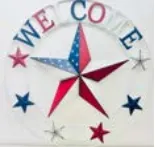 35" Red, White, Blue Welcome in Ring - 922-23203