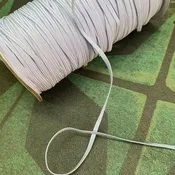 1/8 inch Flat White Mask Elastic by the yard