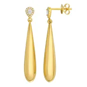 14k Yellow Gold Diamond Earrings